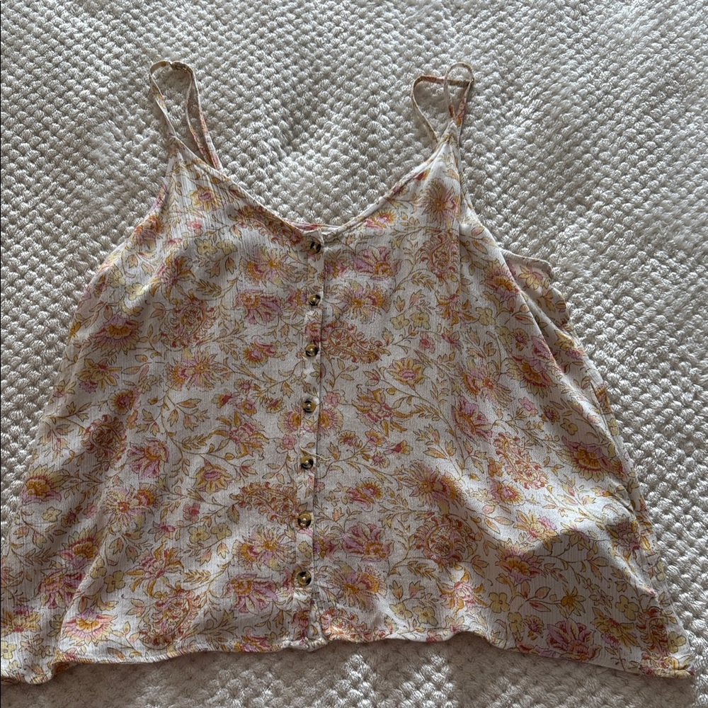 BillaBong by Buckle Floral Button-Down Camisole Top Size L